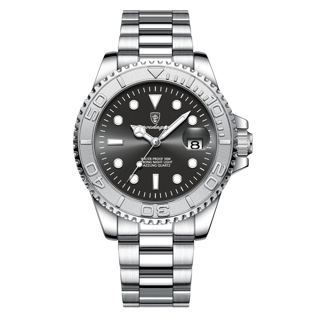 Swiss Mens Waterproof Quartz Watch With Luminescent Dial For Business Professionals