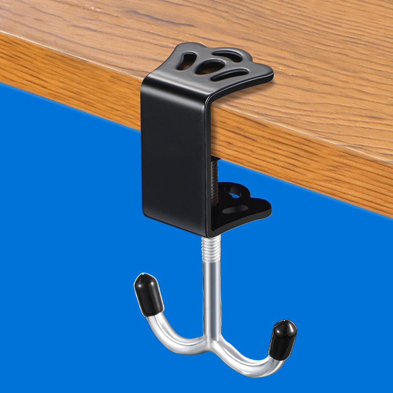 Removable Student Bag Hook No-Drill Strong Adhesive Hanger for Desk Side Portable Desktop Bag Holder for School Supplies