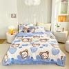 Cartoon Animals Pattern Summer Quilt 100% Cotton Air Conditioning Quilted Quilt Skin-friendly Breathable for Kids Boys Girls