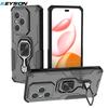 KEYSION Shockproof Armor Case for HONOR 400 Pro 5G Silicone+PC Upright Metal Live Ring Stand Phone Cover for Huawei Honor 400 5G