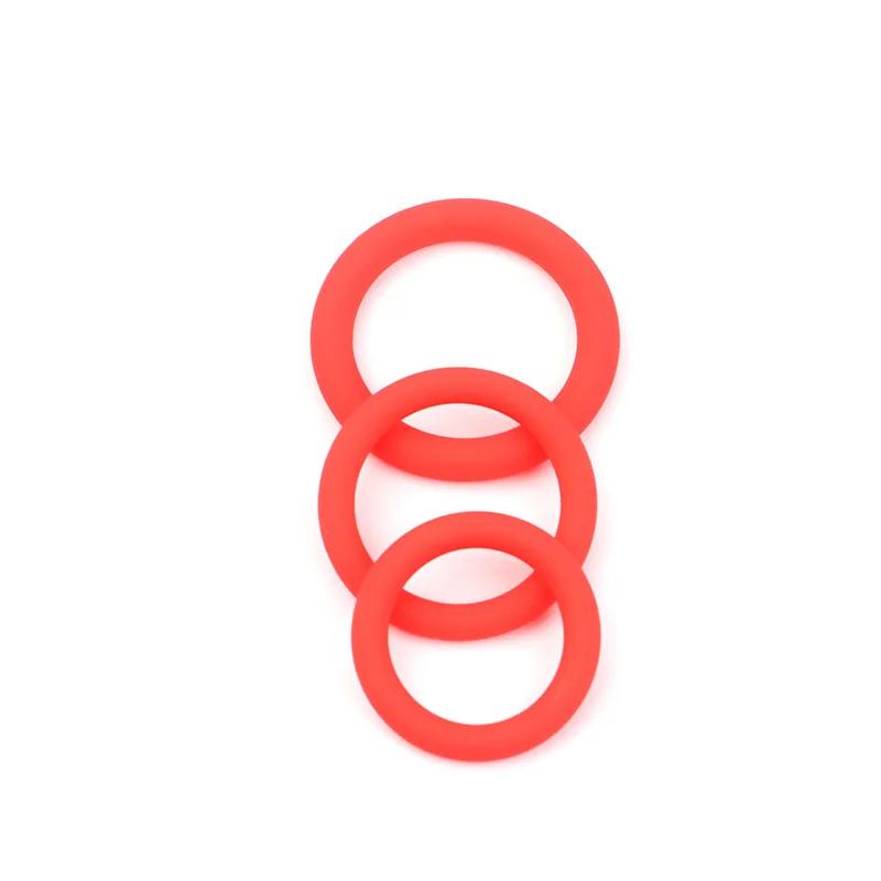 3 Sizes Silicone Cock Rings Male Delay Ejaculation Penis Lasting Erection Scrotum Testis Restraint Adult Game Sex Toys For Men