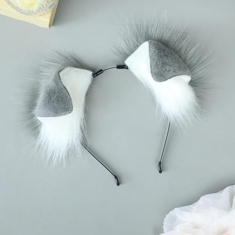 1Pcs Furry Anime Dog Ear Headband Tail Set Cute Cosplay Dress Up Accessories for Comic-Con Roleplay Events
