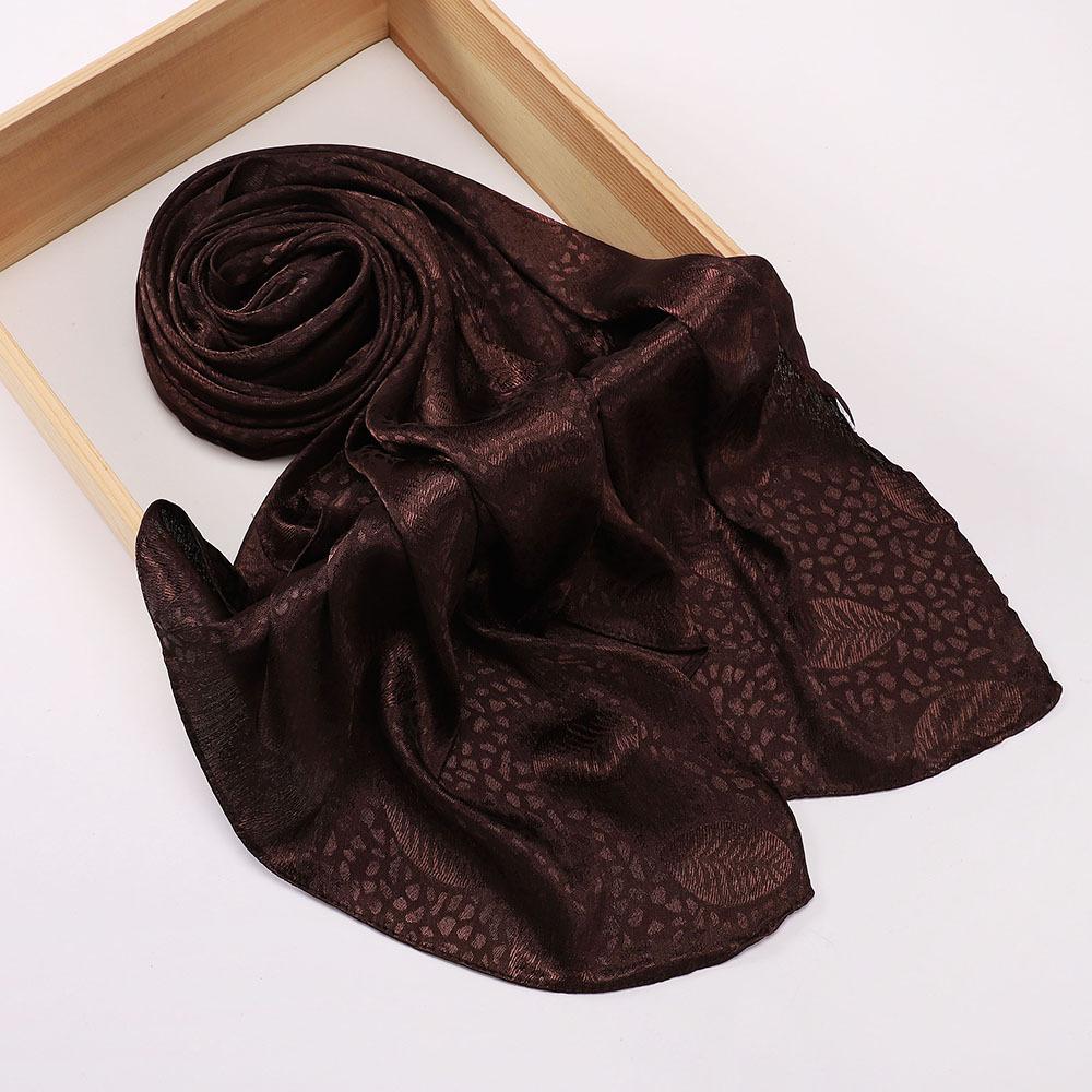 Malaysia's new imitation silky satin jacquard long scarf, women's shawl, headscarf MSL404