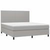 VidaXL Lit à sommier tapissier avec matelas Gris clair 180x200cm Tissu - Modèle 3141633