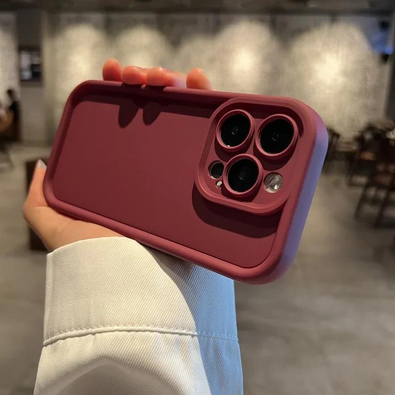 Luxuriöse Silikonhülle in Bonbonfarben für iPhone 11 13 12 14 15 16 Pro Max 15 Pro XS XR XS Max 7 8 PLUS 16E SE 2022 Stoßfeste Abdeckung