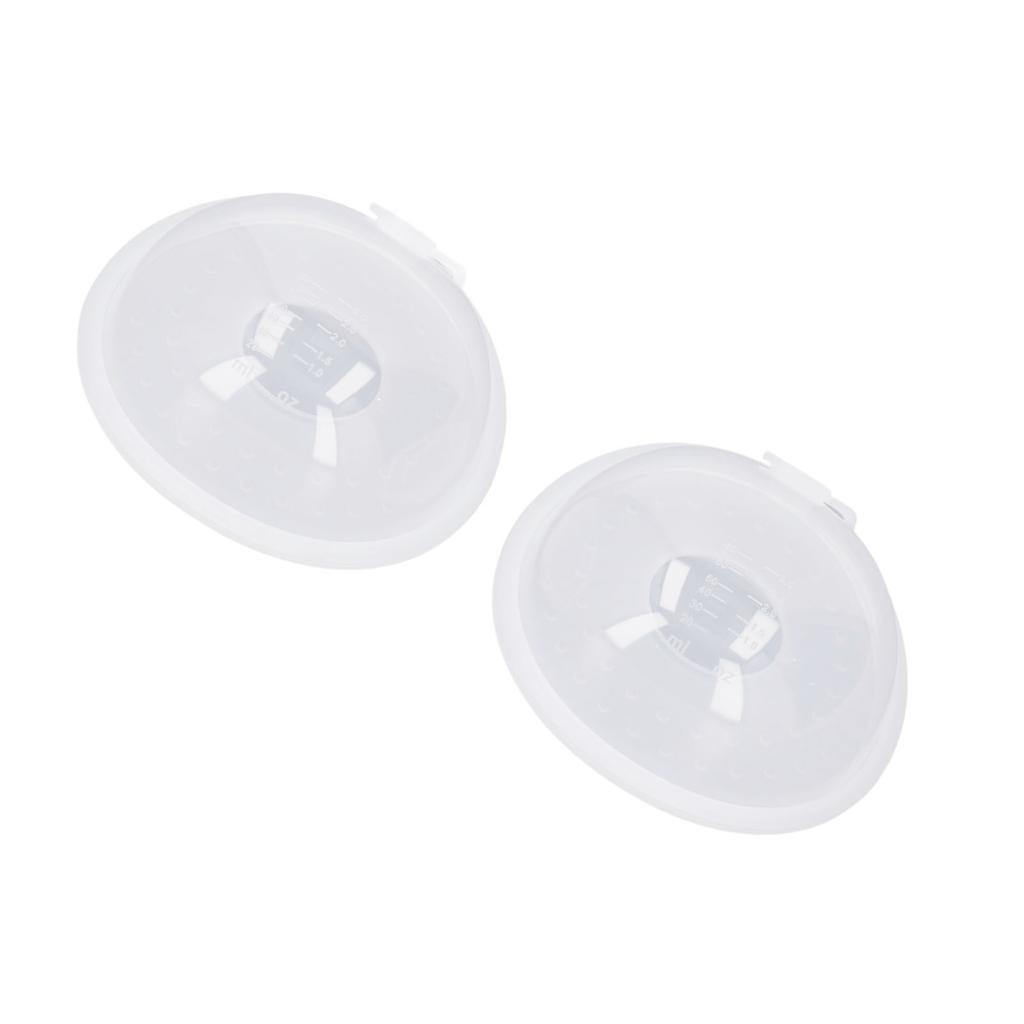 2Pcs Breastmilk Collector Shell Wearable Silicone Portable Breast Shell Prevent Leakage Overflow