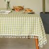 Dining Table Coffee Table Tablecloth Jacquard Cotton And Linen Lattice Fringed Lace Rectangular Pastoral Tablecloth
