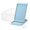 Mini Ice Cube Tray with Shovel And Storage Box Easy Release Ice Mold 104 Cubes Ice Ball Maker for Freezer Chilling Drink Coffee Juice
