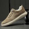 Luxury Men Casual Shoes Pig Skin Flat Men Sneakers Genuine Leather Business Running Shoes for Men Autumn 2025 New Tennis Shoes
