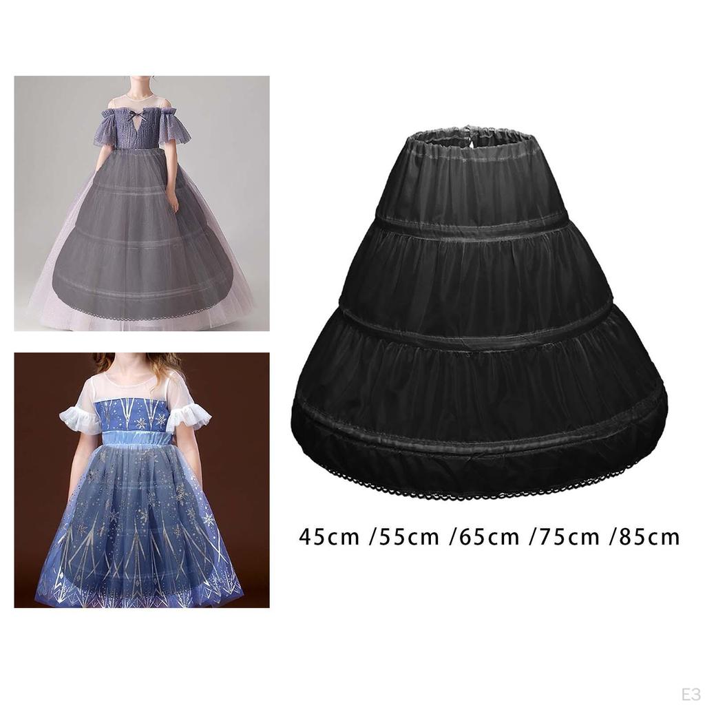 3 Hoop Petticoat Slip Girls Hoops Pannier Lolita Crinoline Underskirt Cage Skirt