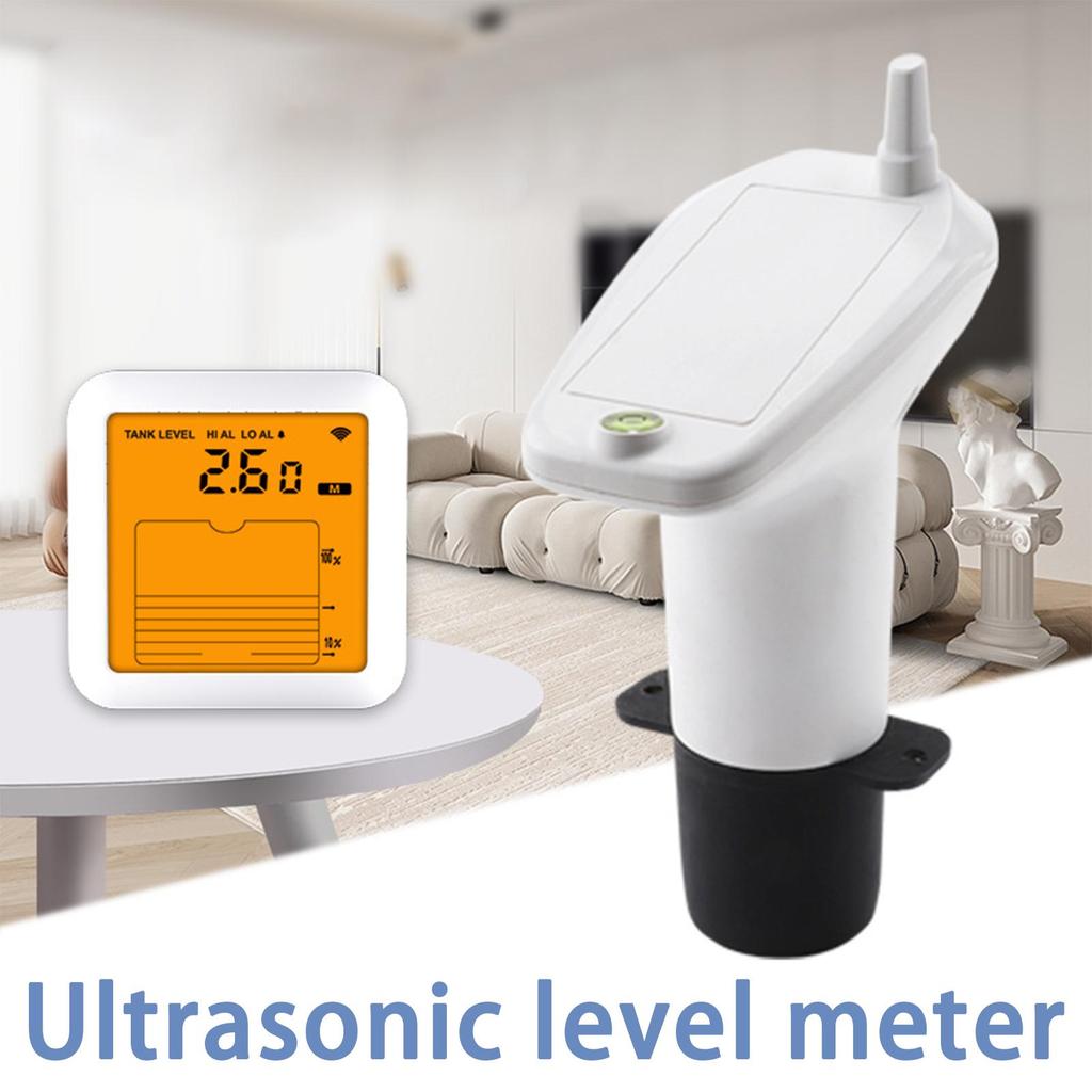 Water Tank Level Monitor Ultrasonic Water Level Indicator Multifunctional Detector Digital Display Meter for Tank Measurement