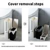 Plastic Garbage Can with Press Type Opening Large Capacity Trash Can Waste Bin Toilet Brush for Daily Disposal Need
