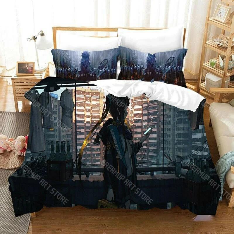 3D Printed Arknights Anime Game Bedding Set for Boys Girls Duvet Cover And Pillowcase Twin Queen King Full Single Double Sizes