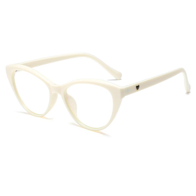 Personalized Small Frame Cat Eye Optical Mirror Men'S Trend Anti-Blue Flat Mirror Women'S Glasses