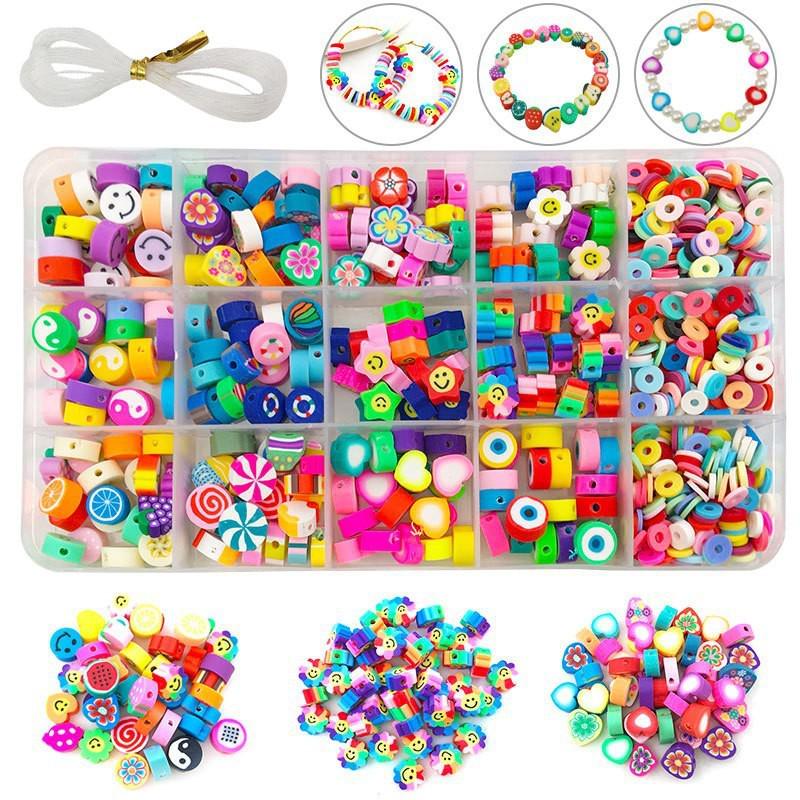 Colorful Polymer Clay Beads DIY Set: Straight Hole Fruit Beads for Bohemian Jewelry Accessories