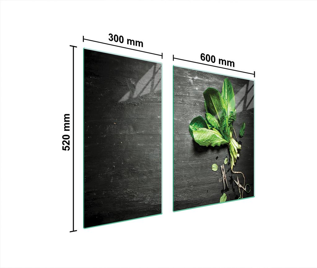 GLAS-KOCHFELD-SCHUTZPLATTE 90x52 BASILIKUM
