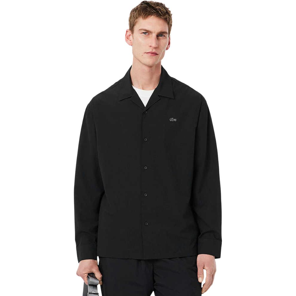 LACOSTE Shirts Men's Black Lapel Moderate CH9140-031