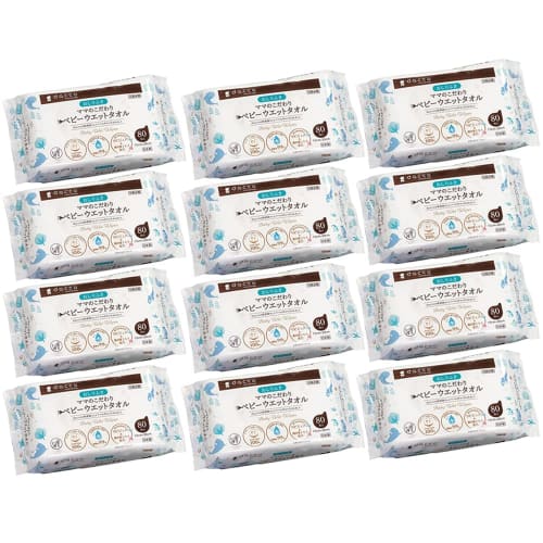 Mama's Specialty Baby Wet Towels, 80 sheets per pack (12 packs)