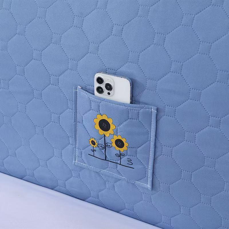 Peach Skin Velvet Fully Enclosed Dustproof Universal Headboard Protector