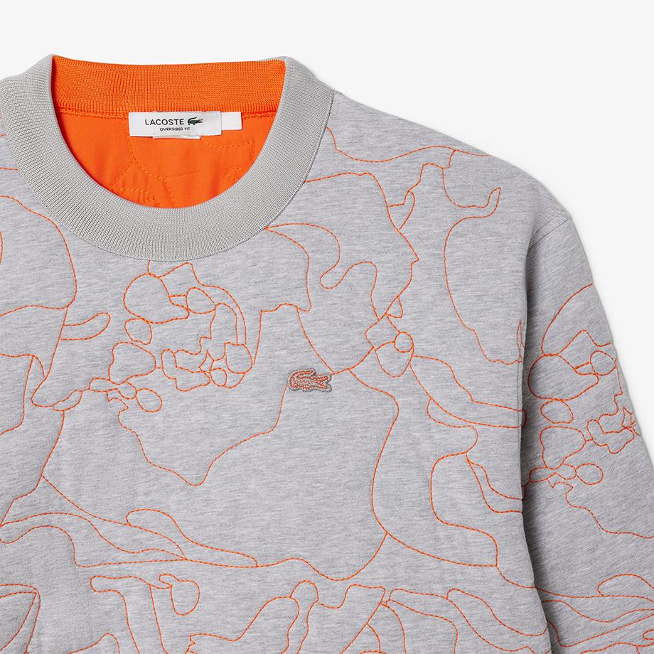 [Lacoste] Women's Flower Pattern Reversible Padded Sweatshirt SF2686-54N2KQ