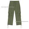 2024 Boys' European & American Multi-Pocket Drawstring Cargo Sweatpants for Middle & Big Kids