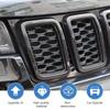 Car Grille Engine Hood Decoration Cover Stickers For Jeep Grand Cherokee 2017-2020 ABS Car Exterior Accessories