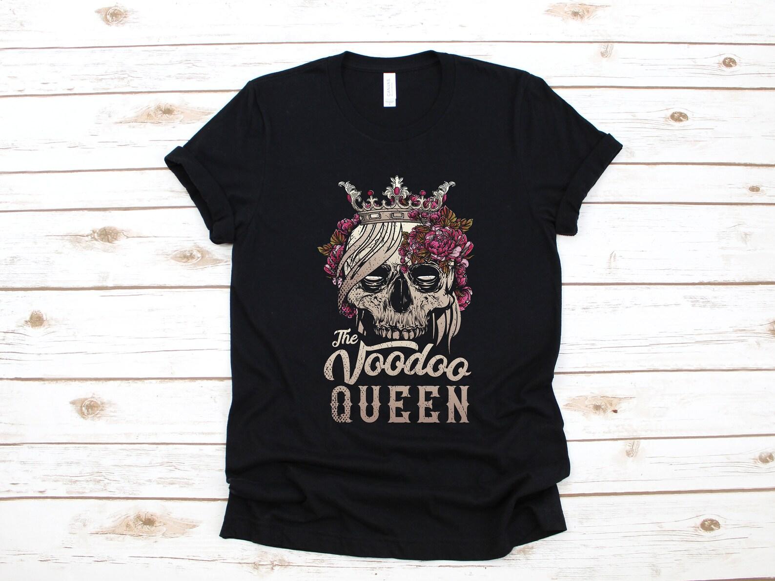 Voodoo Queen Shirt, Skull Voodoo T-Shirt, Dark Magic Tank Top, T-shirt, T-shirt,T-shirt 2XL