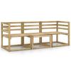 Garden 3-Seater Sofa, Green-Impregnated Pine Wood