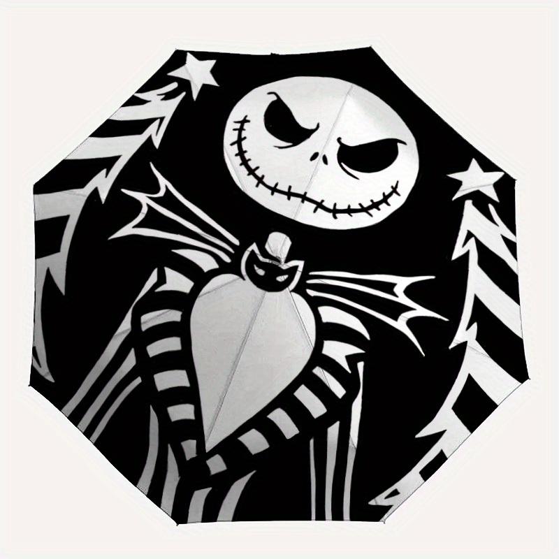 

1pc Jack Skellington 8-Rib Automatic Folding Umbrella, Portable & Foldable, Casual Outdoor Use, Outdoor Umbrella y250726031