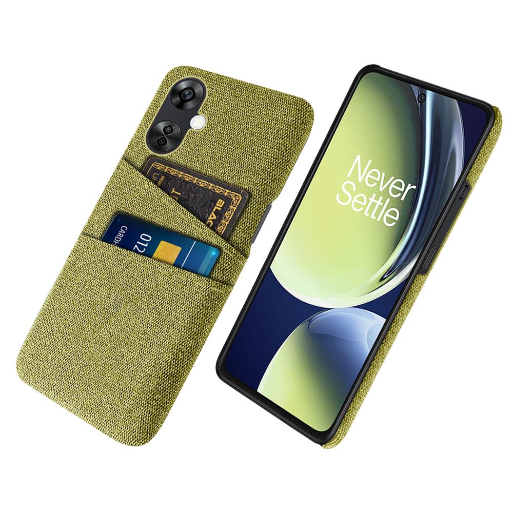 

For OnePlus Nord CE3 5G/CE 3 Lite 5G/Nord N30 5G Cell Phone Case Hard PC+Cloth Mobile Phone Cover with Dual Card Slots Yellow