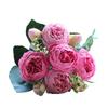 Artificial Peonies Flowers with 5 Heads Blooms And 4 Buds Faux Peony Bouquet Floral Arrangement for Home Vase Decor Boho Wedding Table Centerpiece