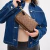 Coach Nolita 19 Logo Uzavírání na zip Potahovaná plátěná kabelka Dámské kabelky Hnědá Černá CW426-IMQRX