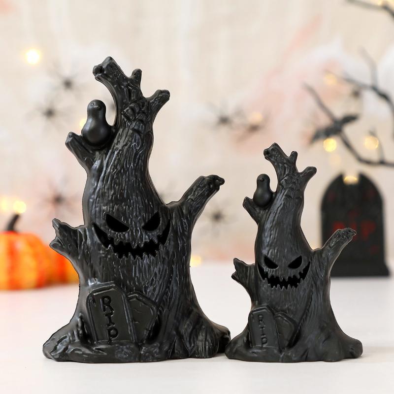 Halloween Decoration Ghost Tree Led Night Glow Ghost Lantern Ghost Face Tree Stump Lantern Festival Atmosphere Horror Decoration
