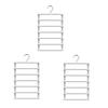 2pcs/3pcs Stainless Steel Ladder Trouser Rack 7-layer Telescopic Trouser Hanger Multifunctional Folding Trouser Hanger
