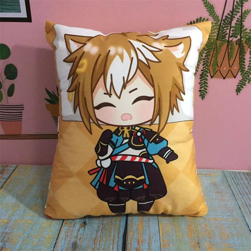 36cm Genshin Impact Quadratisches Kissen Kamisato Ayato Kazuha Shikanoin Heizou Yae Miko Spiel Anime Schlafendes Stofftier Kissen Puppe Spielzeug
