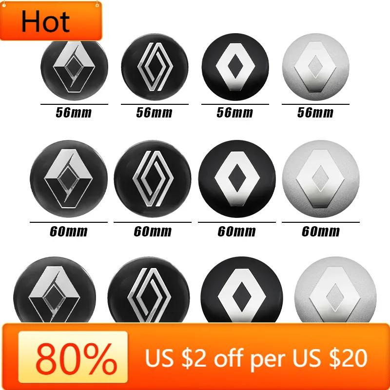 2026 Hot For Renault Interior Stickers 4Pcs 56mm 60mm 65mm Car Styling Wheel Center Hub Cap Badge Emblem Sticker For Renault Meg