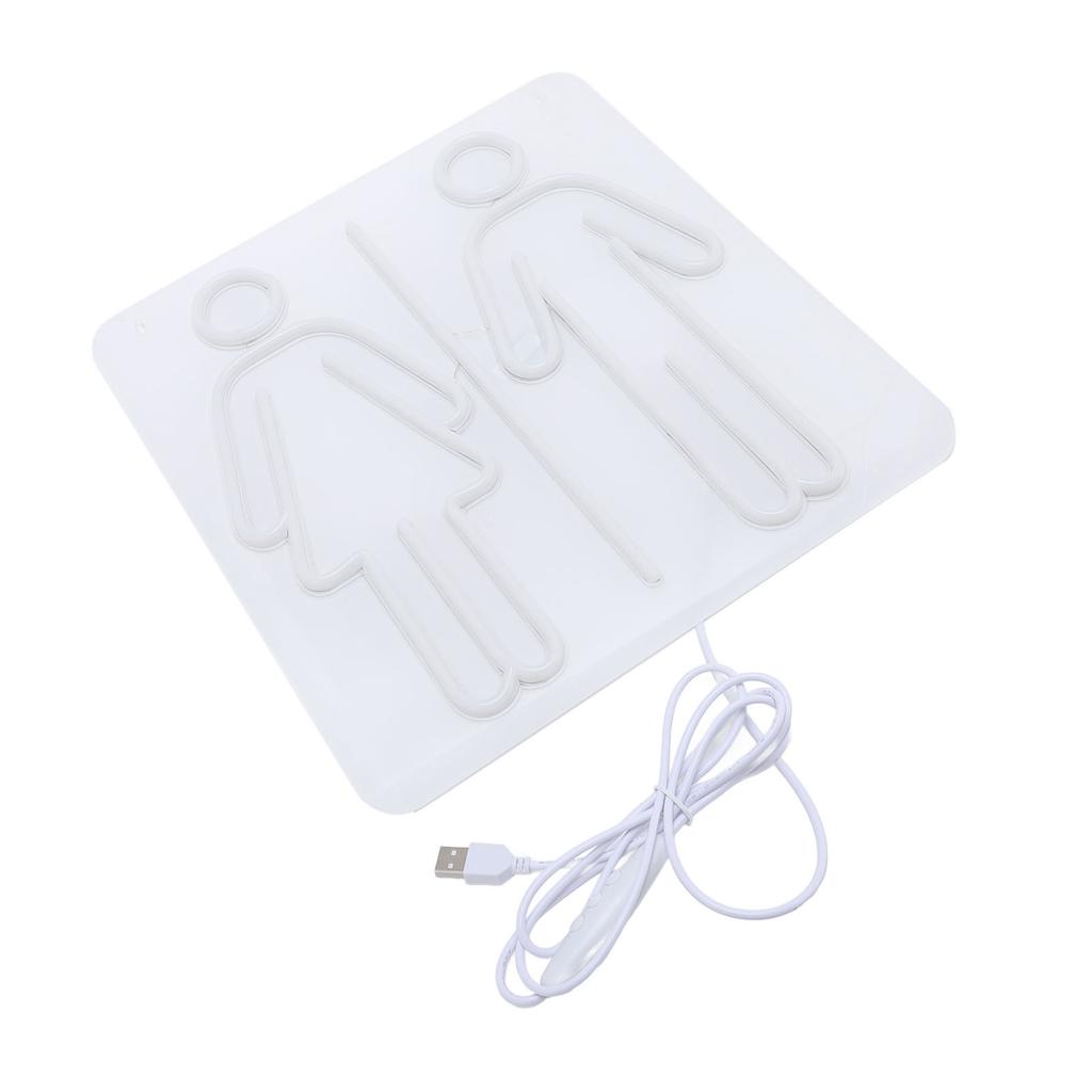 Toilet LED Neon Sign USB Powered Eye Catching Wall Mount LED Neon Light for Restroom Washroom Hotel Shopping Mall