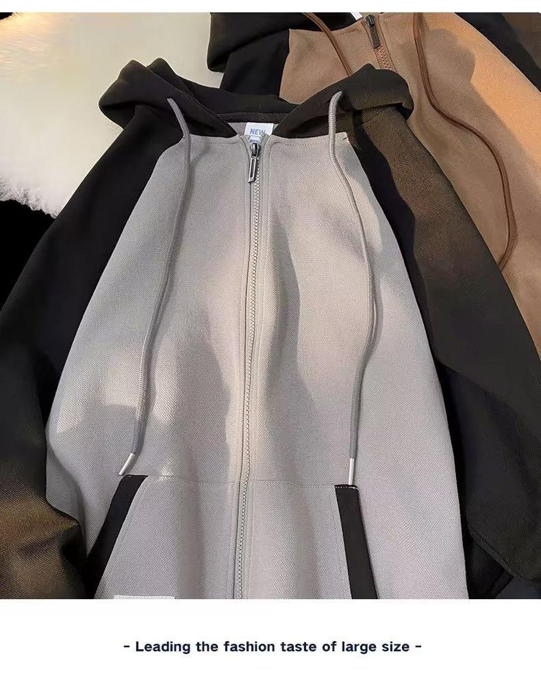 Men's Retro Loose-Fit Hooded Cardigan Jacket - Autumn 2023 Trend