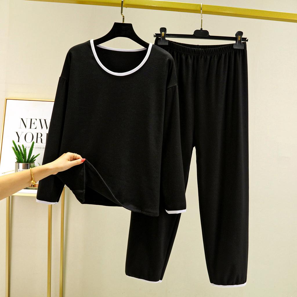 New Autumn and Winter Women's Warm Autumn Clothing Trousers Suit Pajamas Long Sleeves Trousers Home Clothes