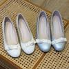 French bow shallow mouth single shoes women's round head inner height increase one pedal Mary Jane single shoes