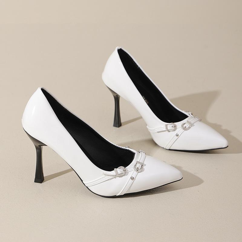 Comfortable and stable heels, black light and familiar, beautiful high heels for women, new French temperament high heels for women in spring and autu