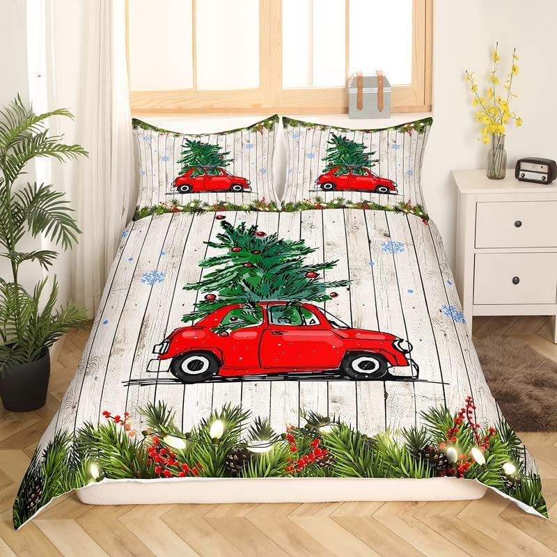 Copripiumino di Natale Set King Queen Full Twin Size per bambini adolescenti adulti Set di biancheria da letto Copripiumino in poliestere con federa