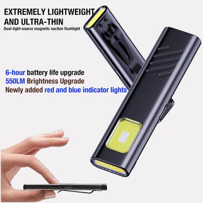 Security Flashing Work Light Warning Light Strong Light Mini Portable Outdoor Maintenance Emergency EDC Flashlight Knife Cap Cli 5