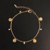 Metal Disc Shape Beach Anklet Women, Bohemian Fashion Rhinestone Foot Accessories