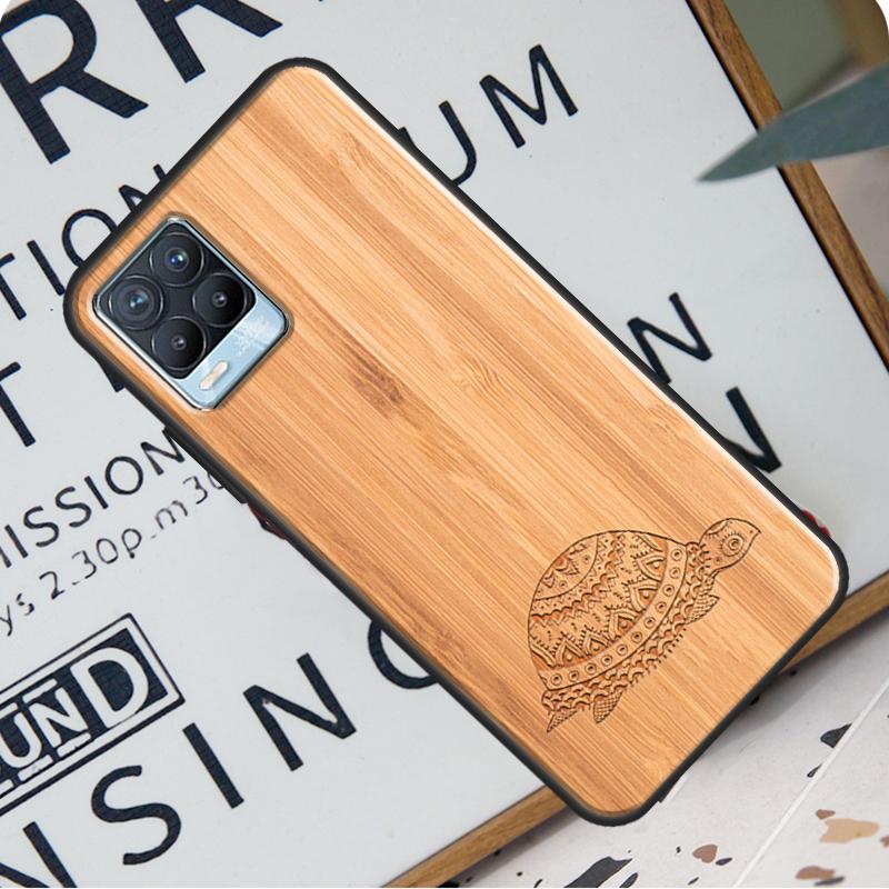 Wolf Bike Butterfly Wood For Realme GT Neo 2 GT Master C21 C3 8i 7 8 Pro Case Cover For OnePlus 9R 8T Nord2 9 Pro