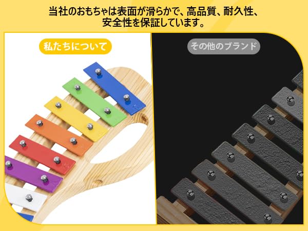 BQKOZFIN Colorful 8-Note Glockenspiel Orff Instrument Xylophone Percussion Music Gift with Mallet