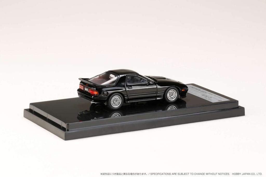 HJ64 Mazda Preto Brilhante Modelo Acabado 1/64 RX-7 (FC3S) GT-X