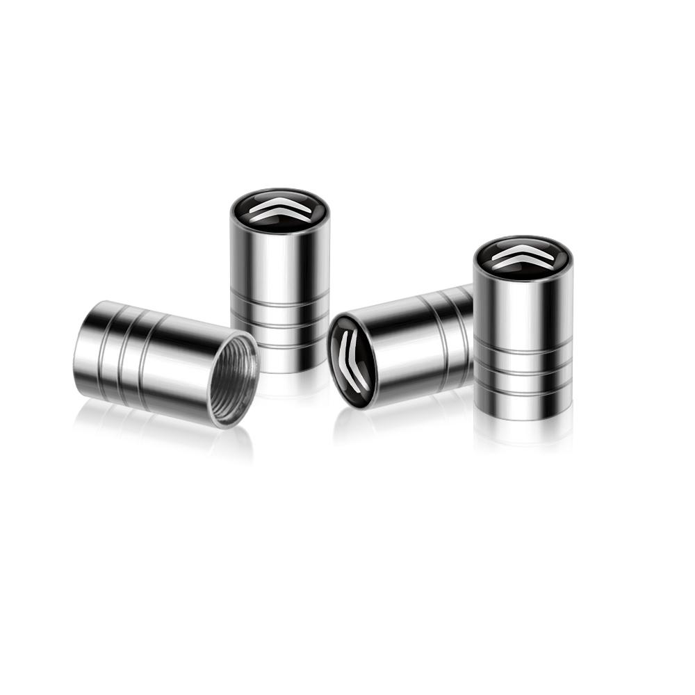 4PCS Metal Car Badges Wheel Tire Valve Caps Covers Auto Accessories For Citroen C1 C2 C3 C4 Xsara C-ELYSEE DS Picasso C5 C8 DS