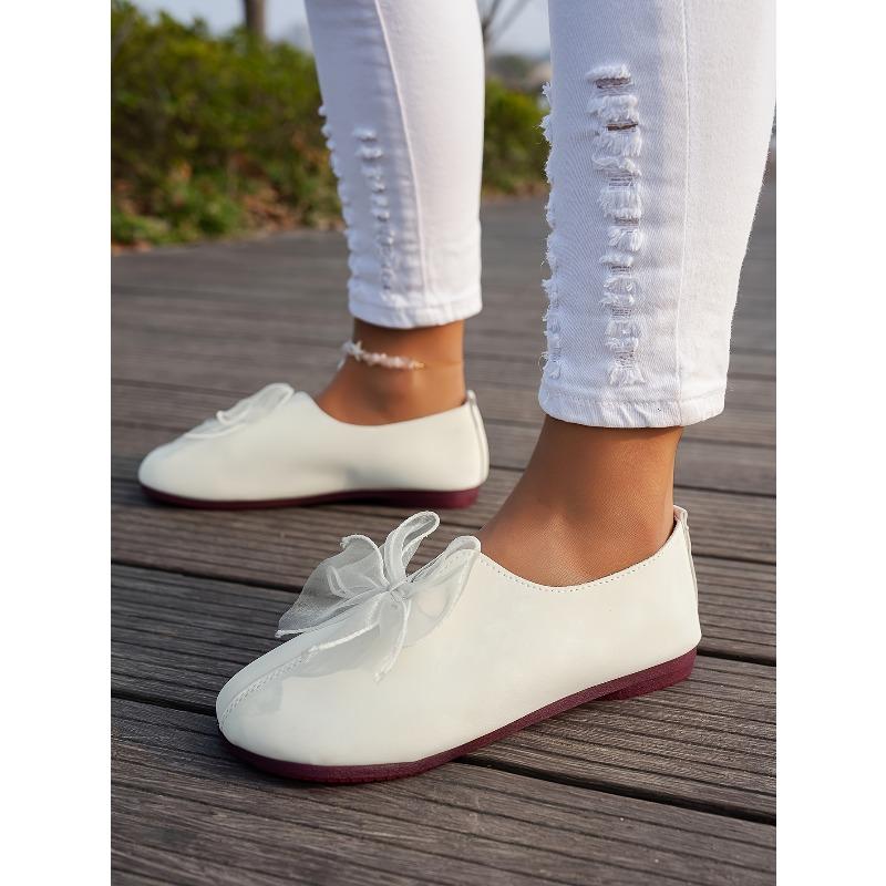 Wearing bow Mary Jane single shoes women's French round toe spring and autumn new style