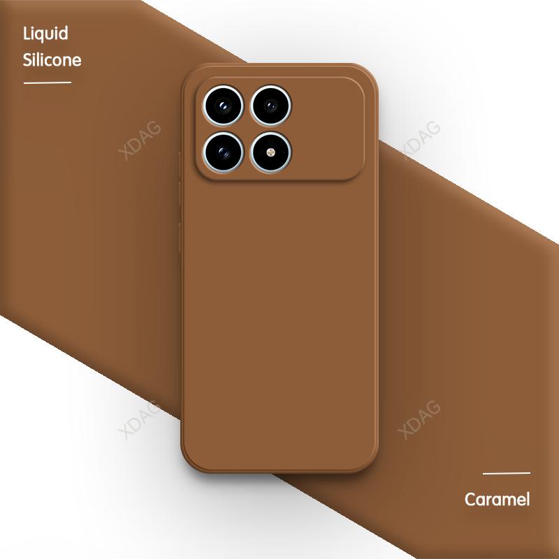 Oryginalne silikonowe etui na telefon do Xiaomi Poco F8 Pro Ultra 5G F8Pro F8Ultra Fundas Wysokiej jakości miękkie wewnętrzne pokrycie tylne z flokiem